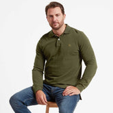 Schoffel Men's St. Ives Long Sleeve Polo Shirt in Forest