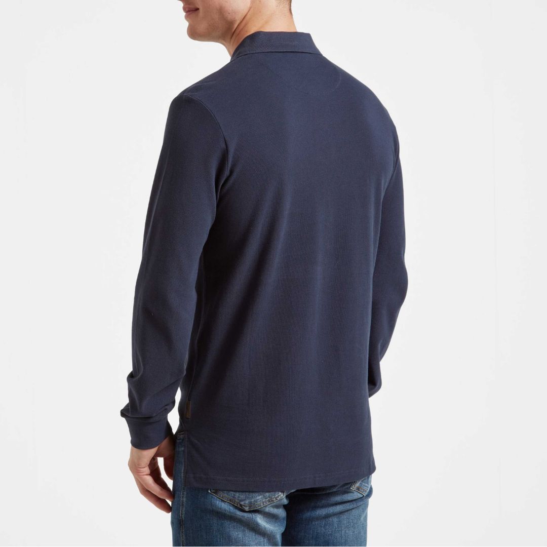 Schoffel Men's St. Ives Long Sleeve Polo Shirt in Navy