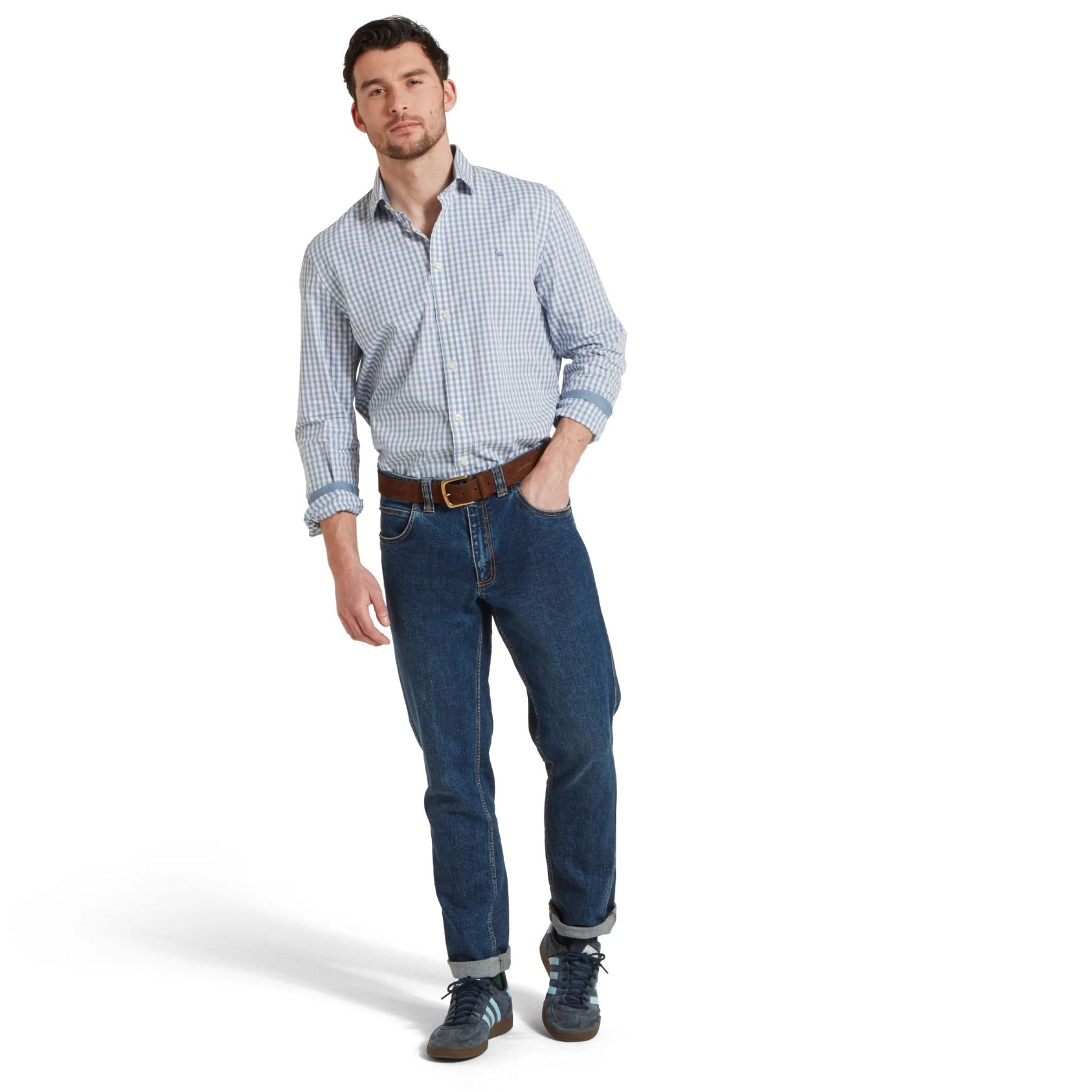 Schoffel Men's Thorpeness Tailored Shirt in Pigeon Blue