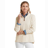 Schoffel Women's Appletree Bay Quarter Zip Jumper in Oat