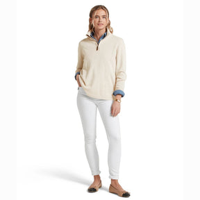 Schoffel Women's Appletree Bay Quarter Zip Jumper in Oat