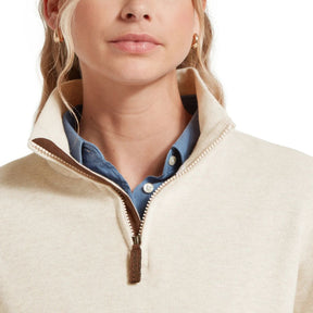 Schoffel Women's Appletree Bay Quarter Zip Jumper in Oat