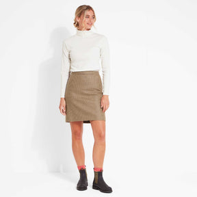 Schoffel Women's Beauly Tweed Skirt in Houndstooth tweed