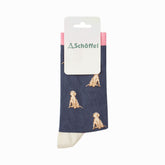 Schoffel Women's Cotton Socks in Navy Labrador