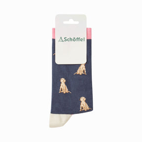 Schoffel Women's Cotton Socks in Navy Labrador