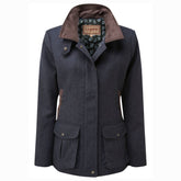 Schoffel Women's Lilymere Tweed Jacket in Navy Herringbone Tweed