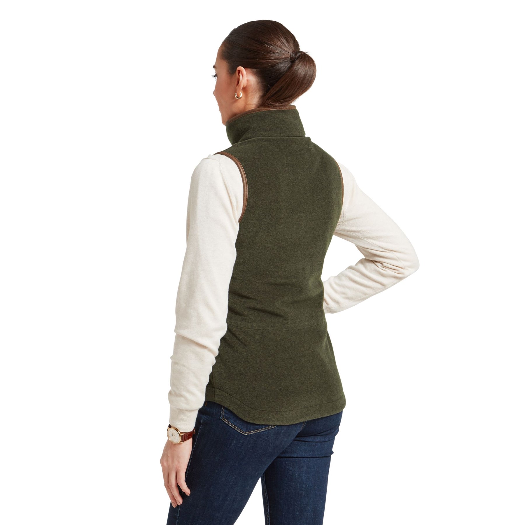 Schoffel Women's Lyndon Fleece Gilet in Dark Olive