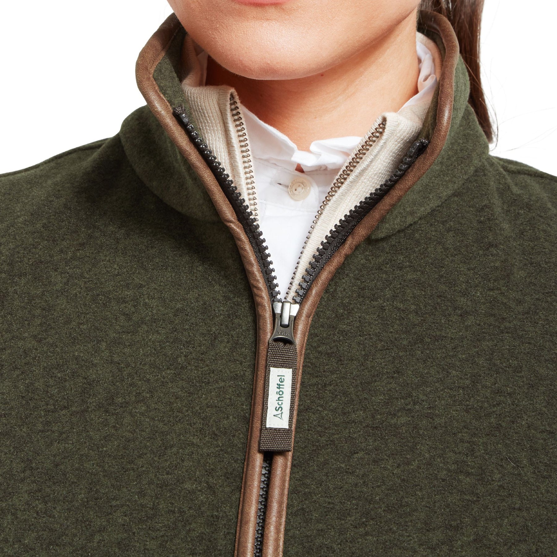 Schoffel Women's Lyndon Fleece Gilet in Dark Olive