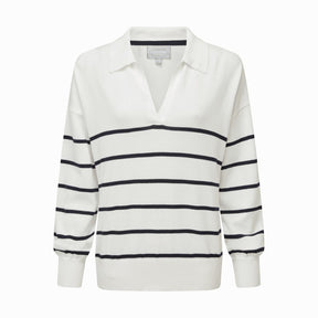 Schoffel Women's Roseland Jumper in Soft White & Navy