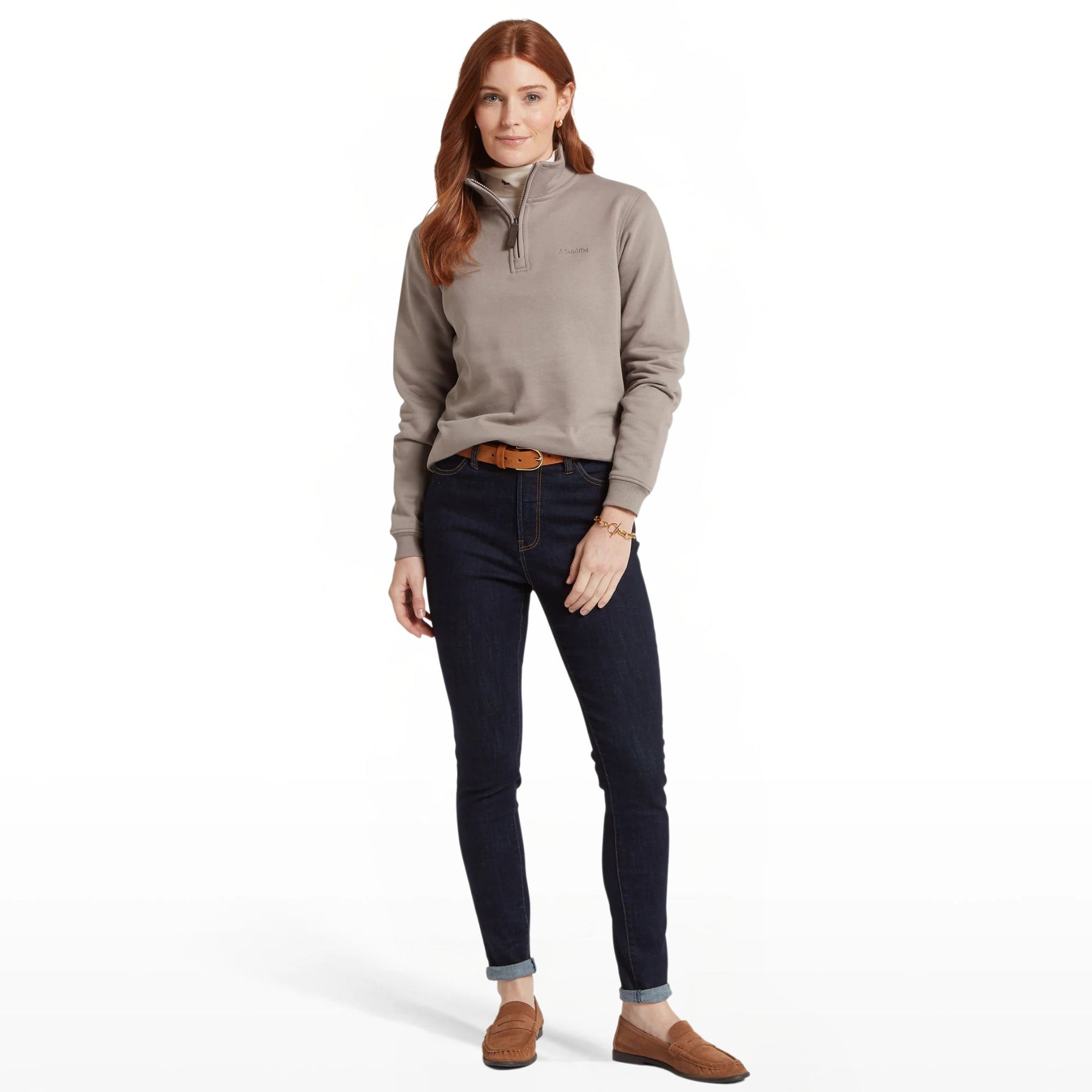 Schoffel Women's Sennen Cove Jumper in Mushroom