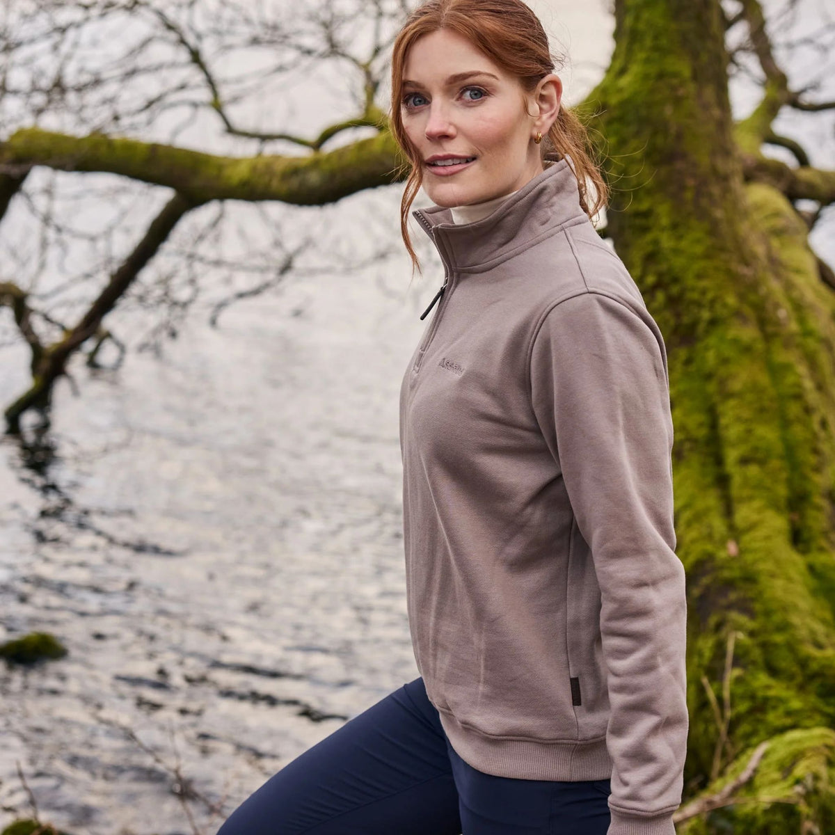 Schoffel Women's Sennen Cove Jumper in Mushroom