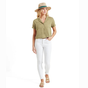 Schoffel Women's Summerfield Shirt in Light Khaki Green