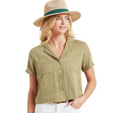 Schoffel Women's Summerfield Shirt in Light Khaki Green