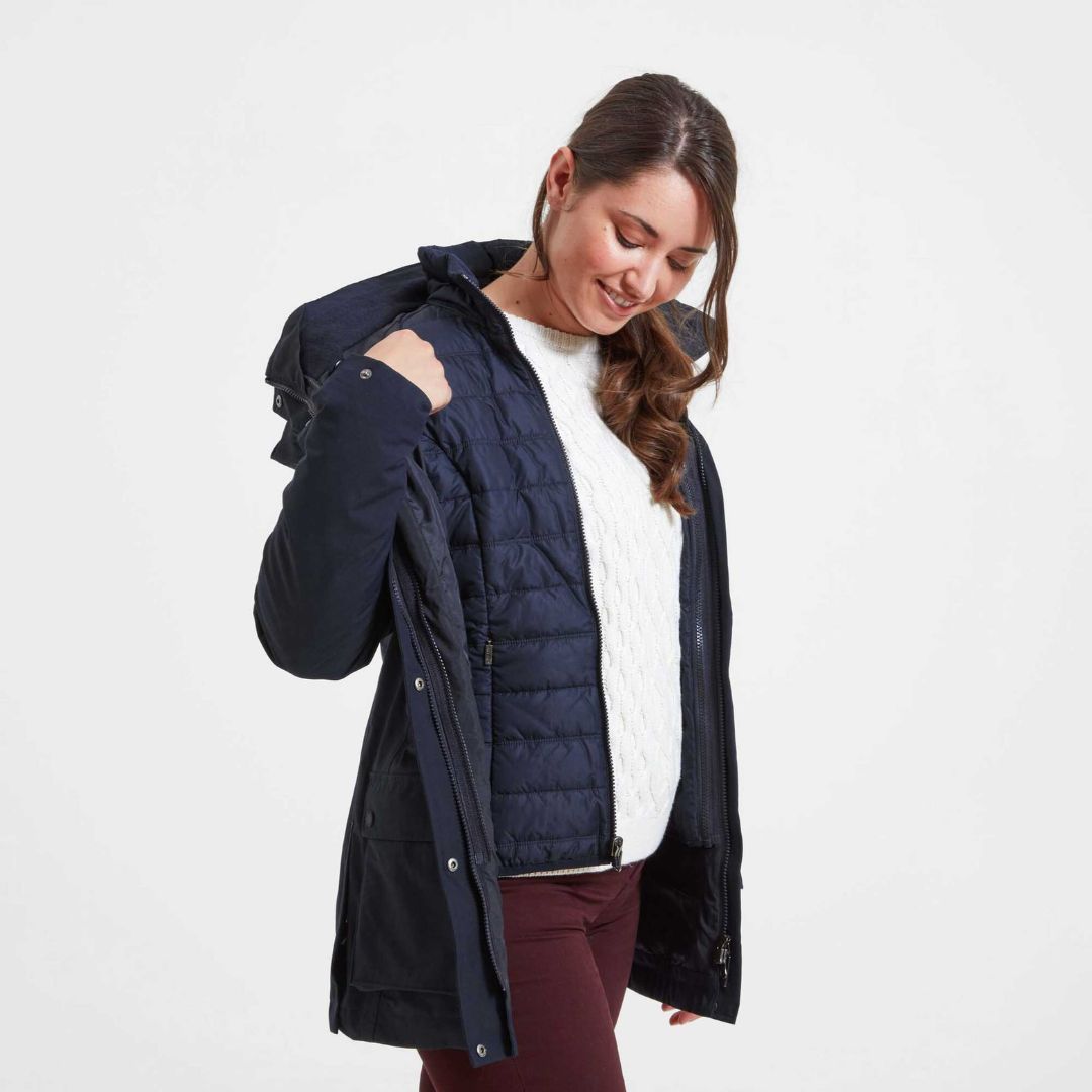 Schoffel Women's Uppingham 3 in 1 Coat in True Navy