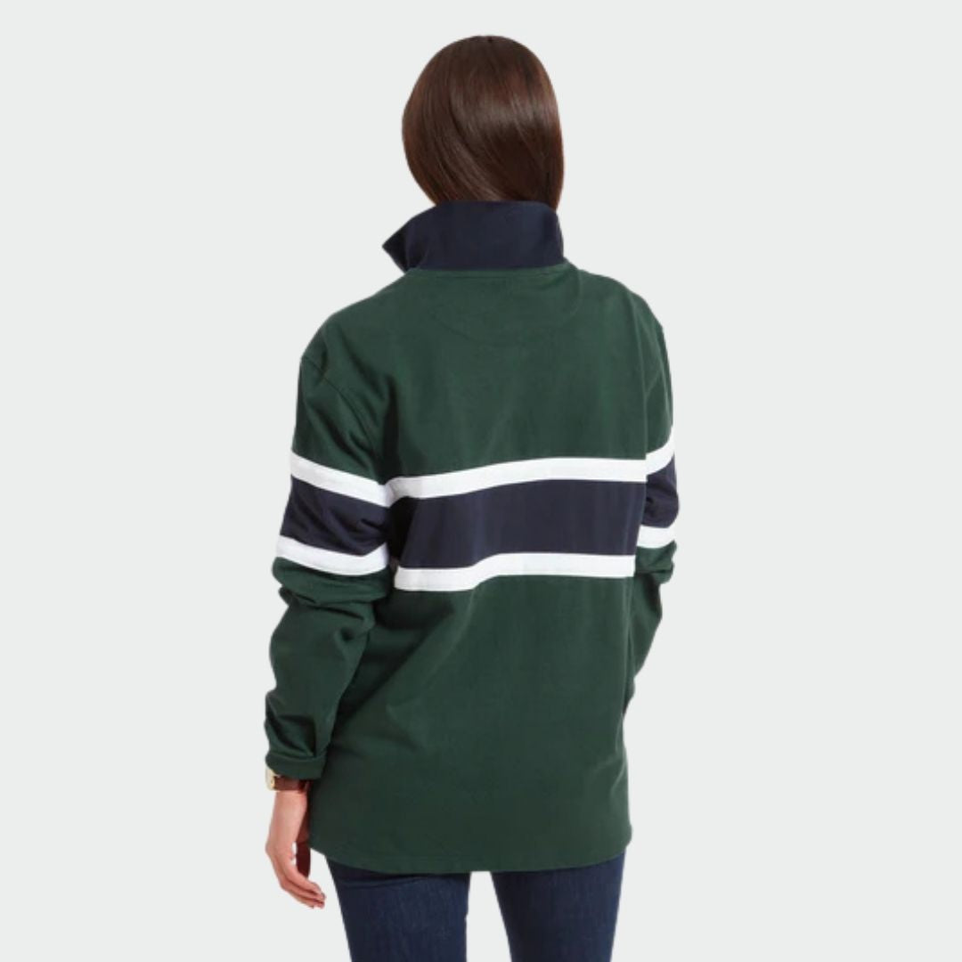 Schoffel Unisex Exmouth Quarter Zip Jumper in Pine Green
