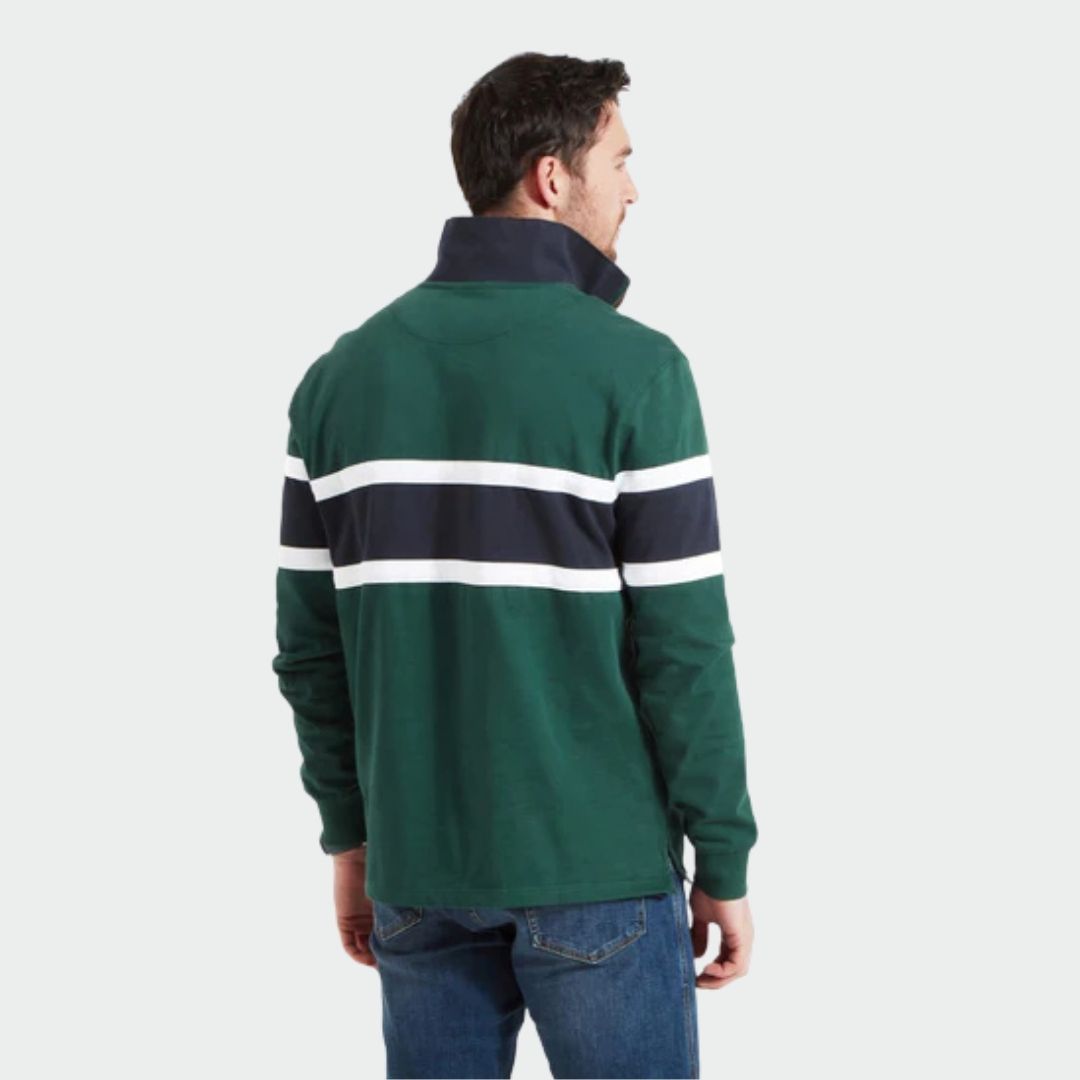 Schoffel Unisex Exmouth Quarter Zip Jumper in Pine Green