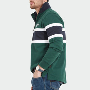 Schoffel Unisex Exmouth Quarter Zip Jumper in Pine Green