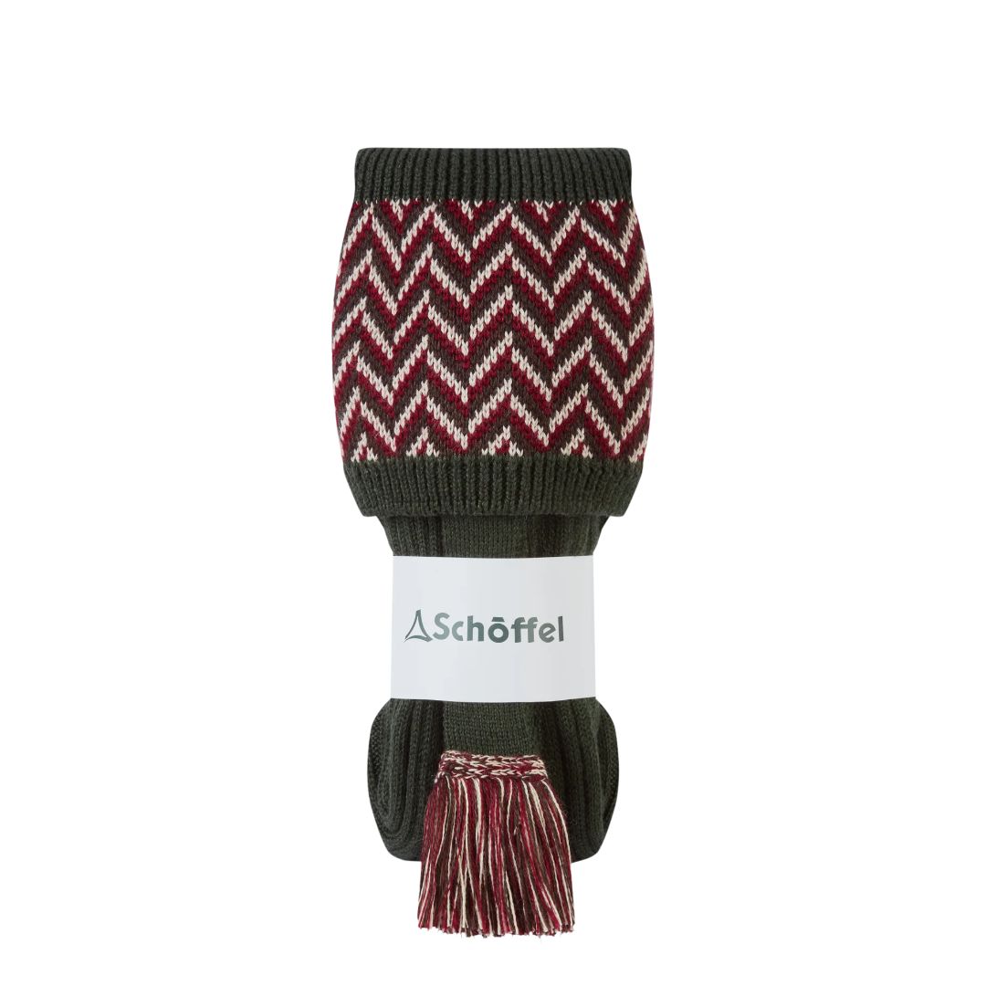 Schoffel Herringbone Sock in Dark Olive