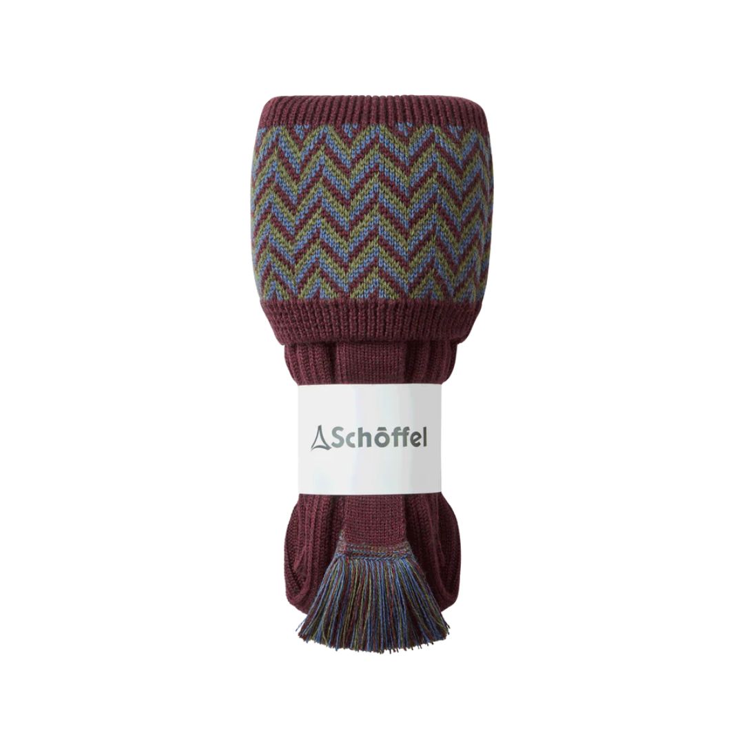 Schoffel Herringbone Sock in Wine
