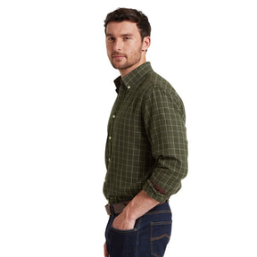 Schoffel Men's Aldeburgh Shirt in Wood, Wine & Ecru Check