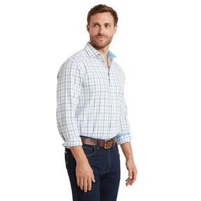 Schoffel Men's Baconsthorpe Tailored Shirt in Mountain Blue Check