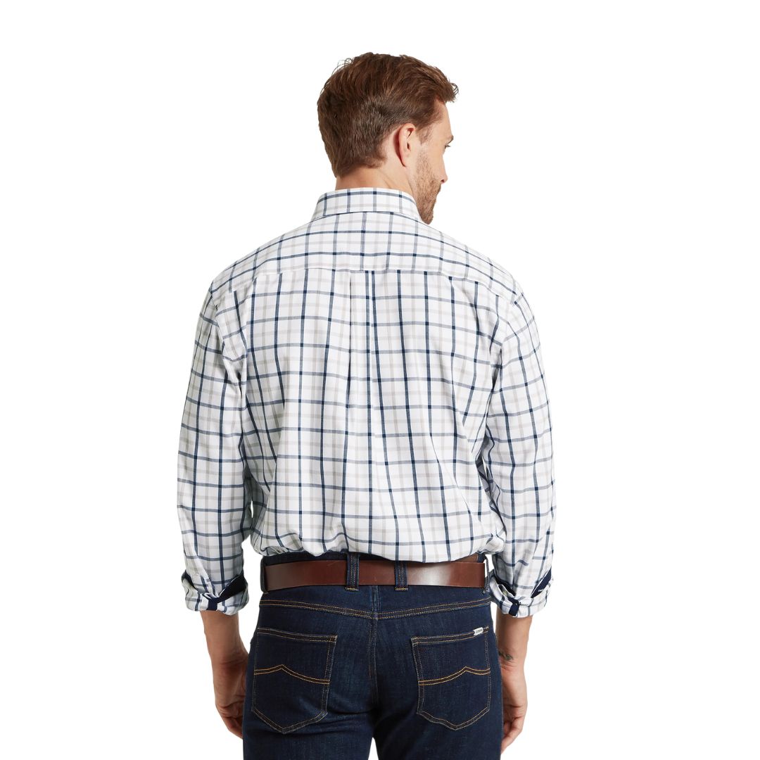 Schoffel Men's Brancaster Classic Shirt in Oxford Navy Check
