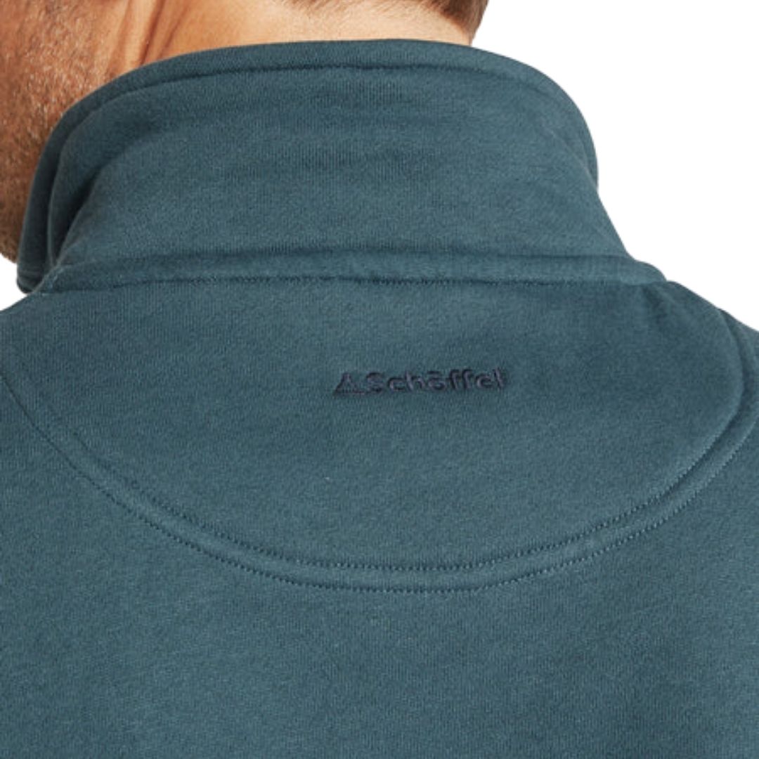 Schoffel Men's Bude Quarter Zip Jumper in Deep Ocean Blue