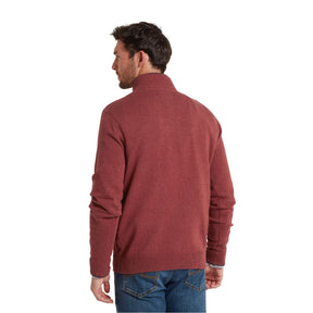 Schoffel Men's Blair Quarter Zip Jumper in Redwood