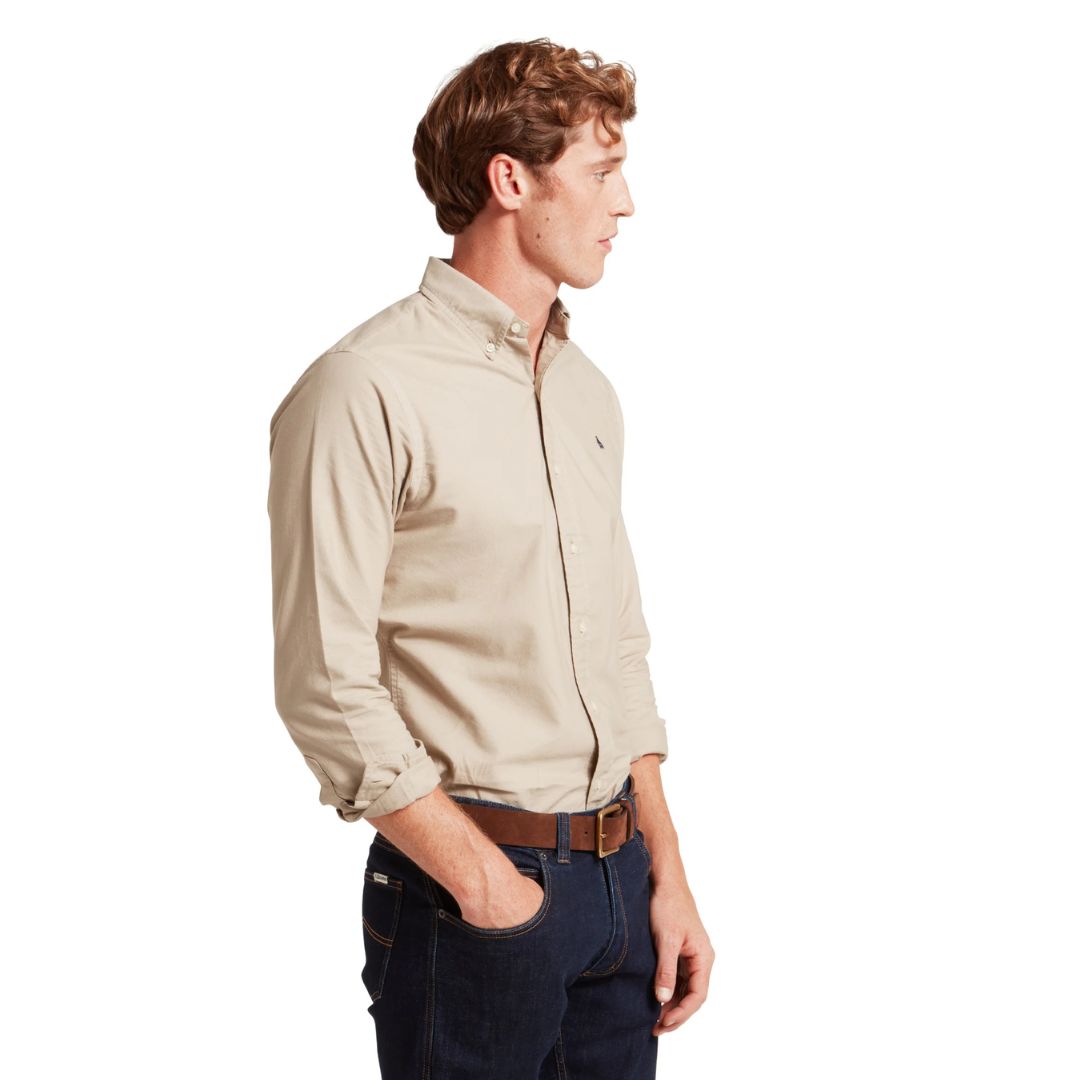 Schoffel Men's Cavendish Oxford Shirt in Cobblestone