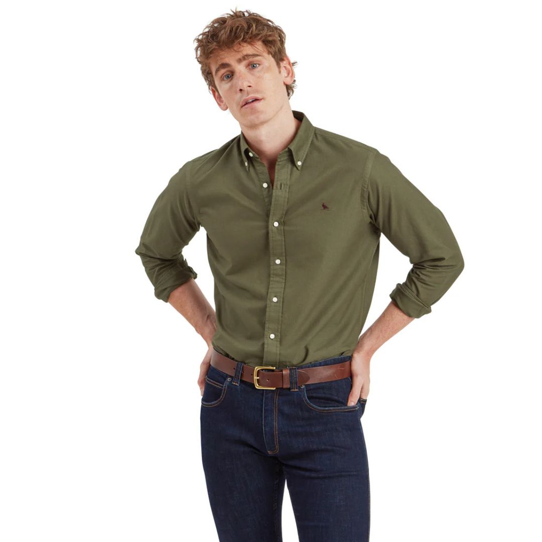 Schoffel Men's Cavendish Oxford Shirt in Woodland
