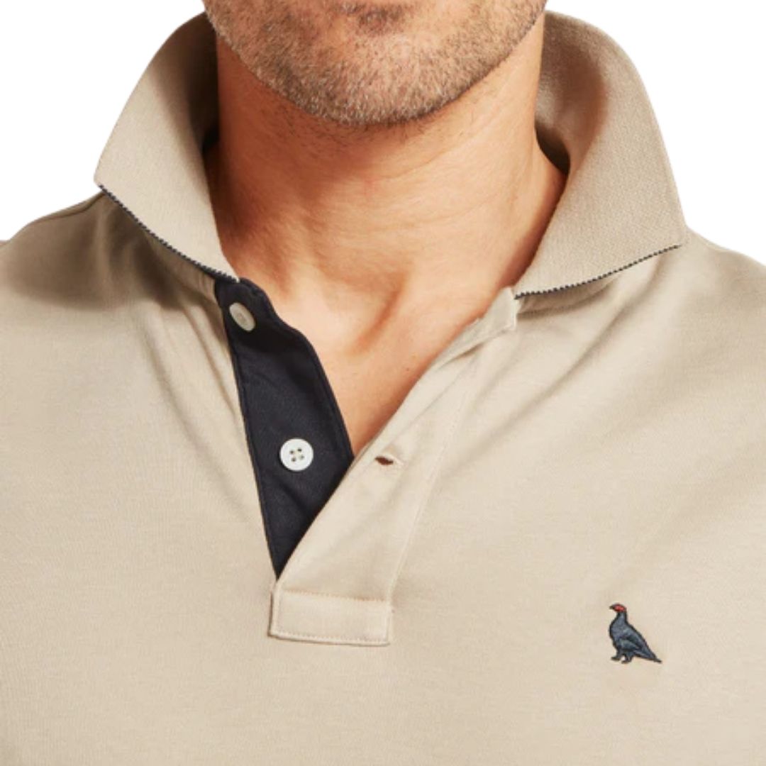 Schoffel Men's St.Ives Jersey Polo Shirt in Cobblestone
