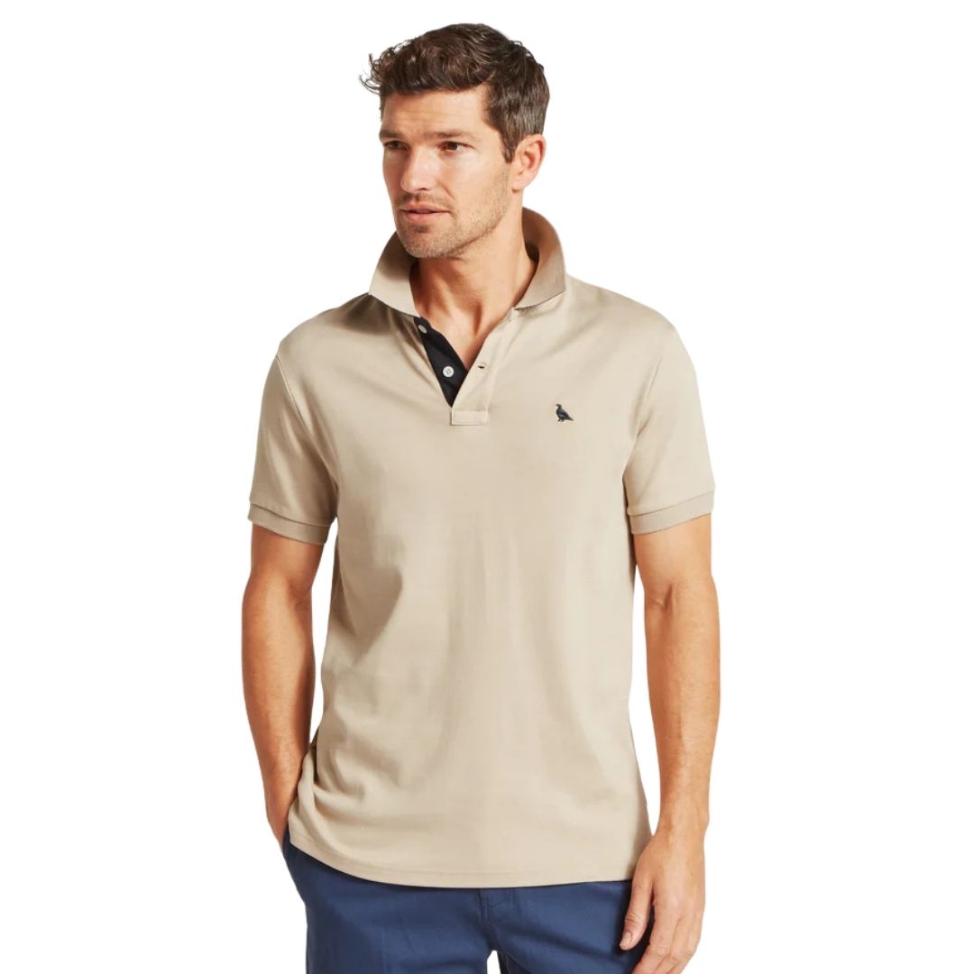 Schoffel Men's St.Ives Jersey Polo Shirt in Cobblestone