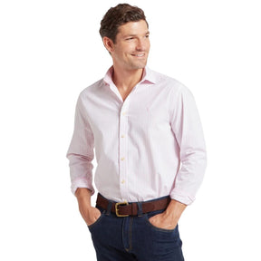 Schoffel Men's Thorpeness Tailored Shirt in Pale Rose Check