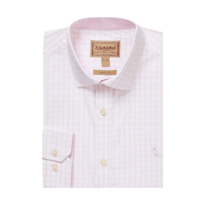 Schoffel Men's Thorpeness Tailored Shirt in Pale Rose Check