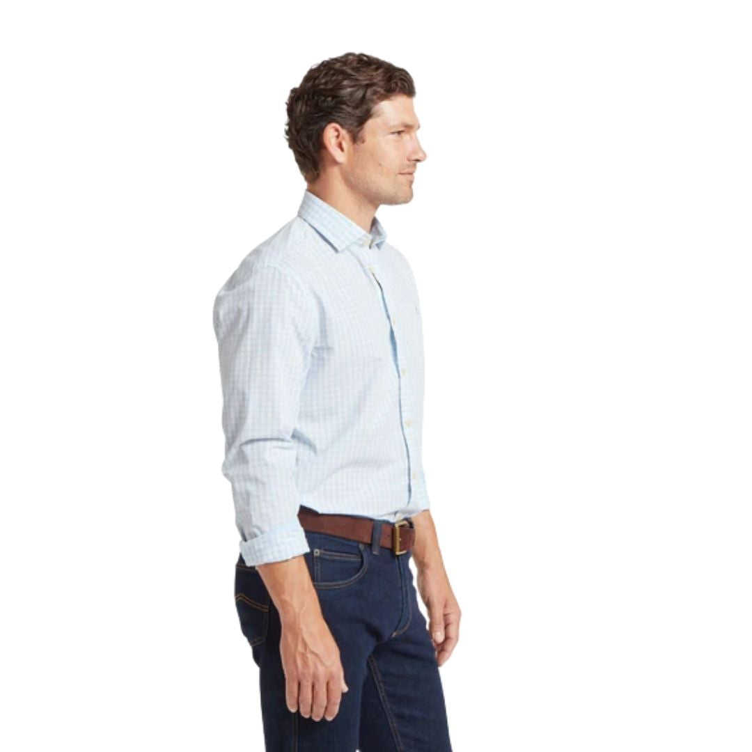 Schoffel Men's Thorpeness Tailored Shirt in Powder Blue