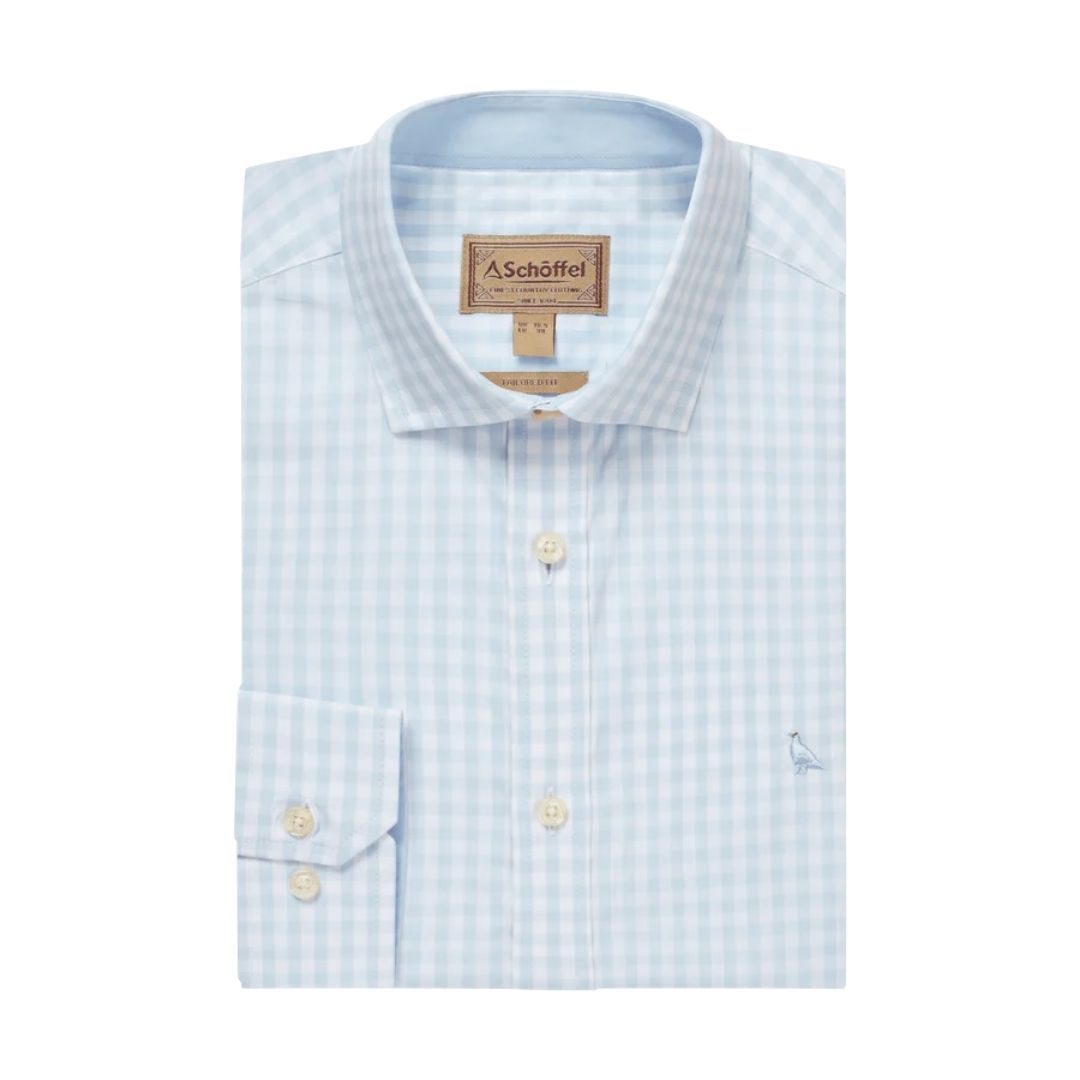 Schoffel Men's Thorpeness Tailored Shirt in Powder Blue