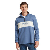 Schoffel Men's Trencrom Quarter Zip Jumper in Vintage Indigo