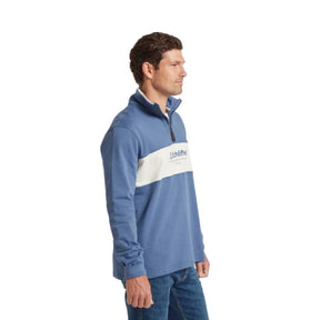 Schoffel Men's Trencrom Quarter Zip Jumper in Vintage Indigo