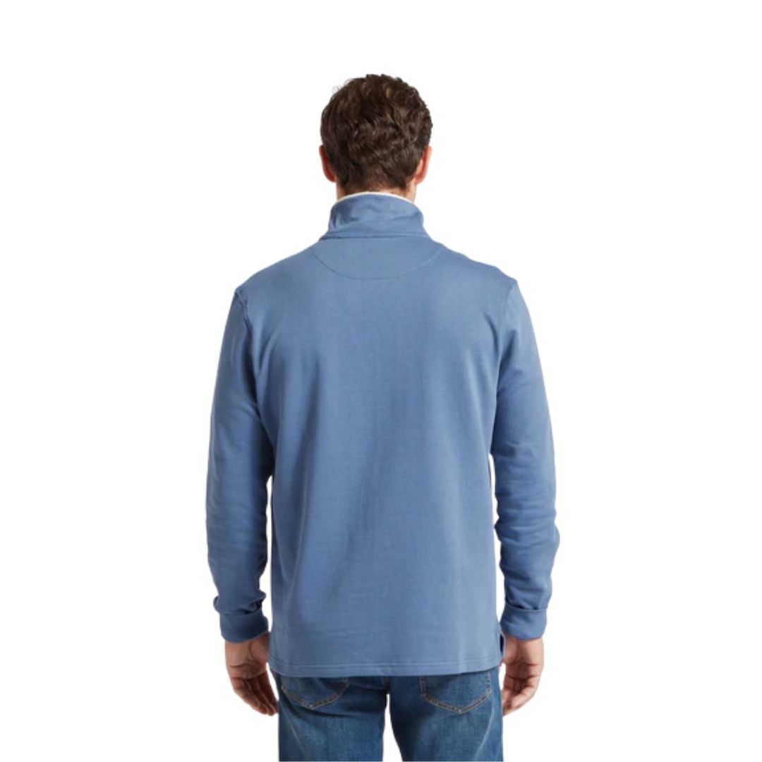 Schoffel Men's Trencrom Quarter Zip Jumper in Vintage Indigo