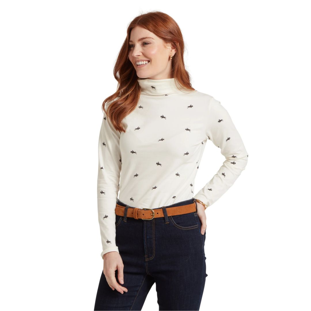 Schoffel Women's Malham Roll Neck Top in Bay Horse