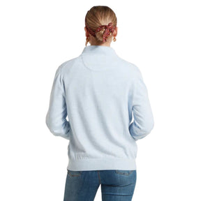 Schoffel Women's Polperro Pima Cotton Quarter Zip Jumper in Blue Water
