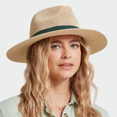 Schoffel Women's Porth Hat in Navy Green Stripe