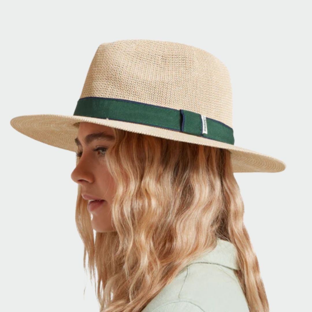 Schoffel Women's Porth Hat in Navy Green Stripe