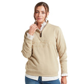 Schoffel Women's St Issey Quarter Zip Jumper in Cobblestone