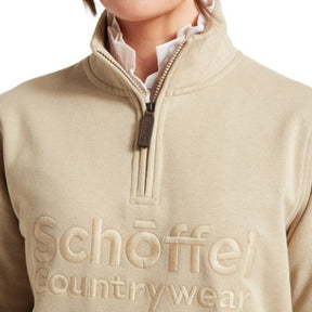 Schoffel Women's St Issey Quarter Zip Jumper in Cobblestone