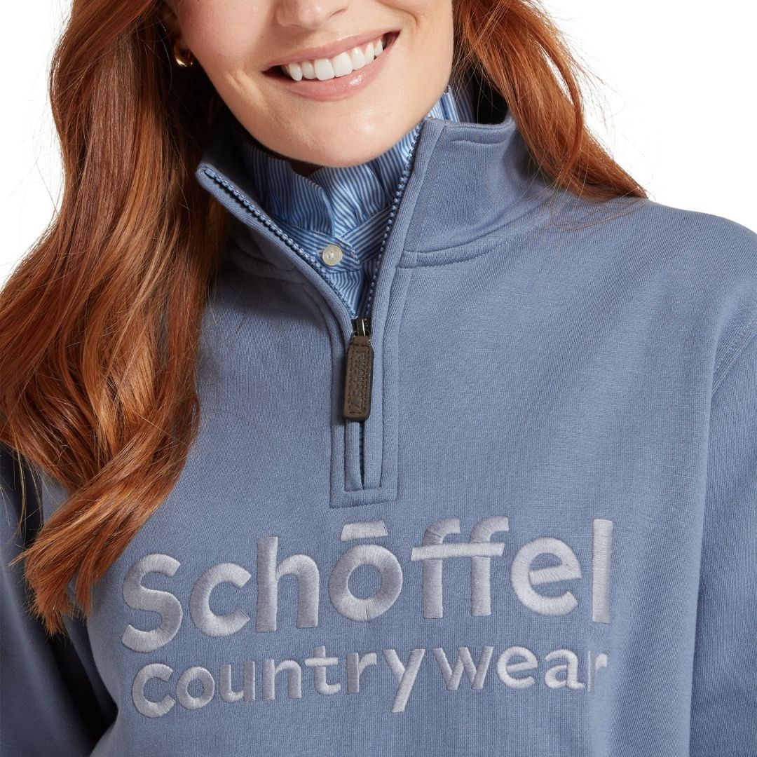 Schoffel Women's St Issey Quarter Zip Jumper in Storm Blue