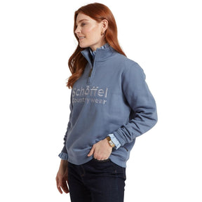 Schoffel Women's St Issey Quarter Zip Jumper in Storm Blue