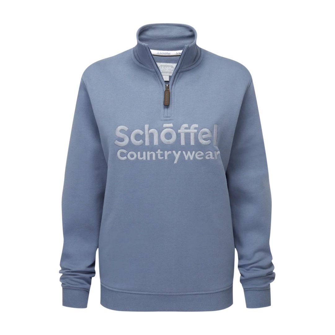 Schoffel Women's St Issey Quarter Zip Jumper in Storm Blue