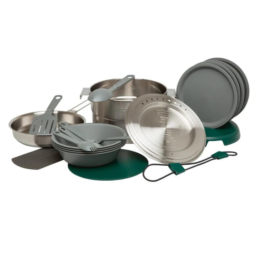 Stanley Adventure Full Kitchen Base Camp Cook Set in Stainless Steel (3.5L)