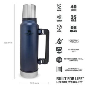 Stanley Classic Legendary Bottle in Nightfall Blue (1400ml)